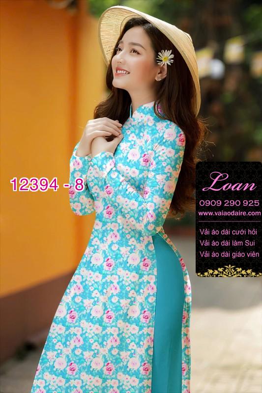 Vải áo dài hoa nhí Vải áo dài hoa nhí