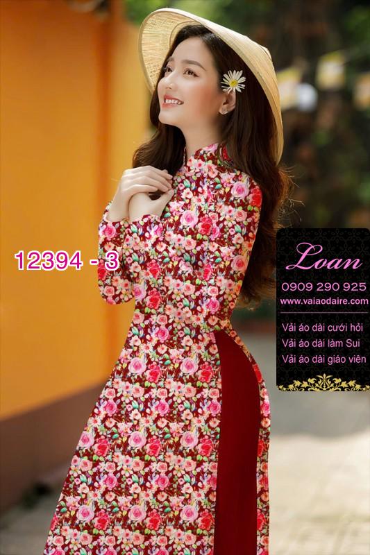 Vải áo dài hoa nhí Vải áo dài hoa nhí