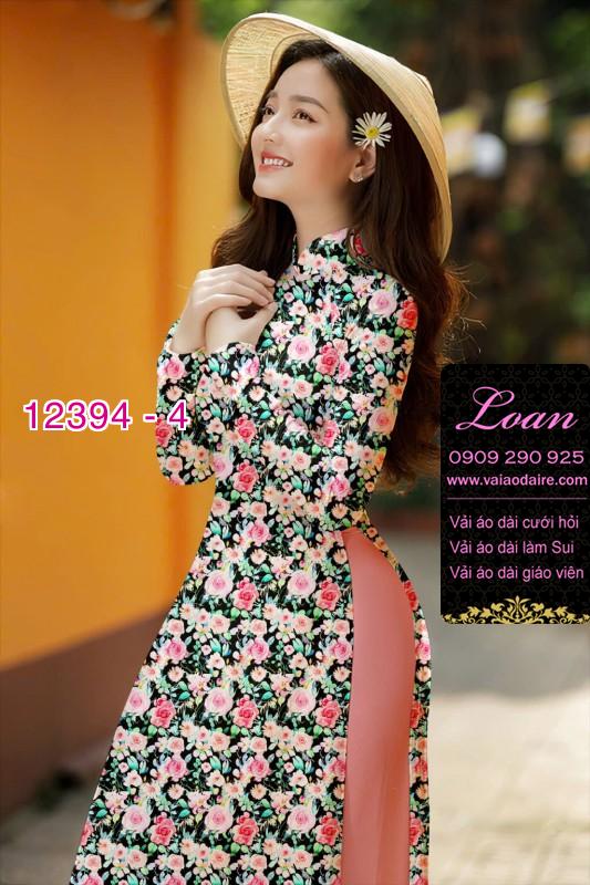 Vải áo dài hoa nhí Vải áo dài hoa nhí