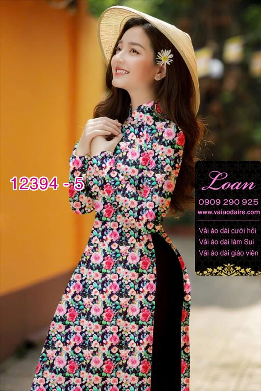 Vải áo dài hoa nhí Vải áo dài hoa nhí
