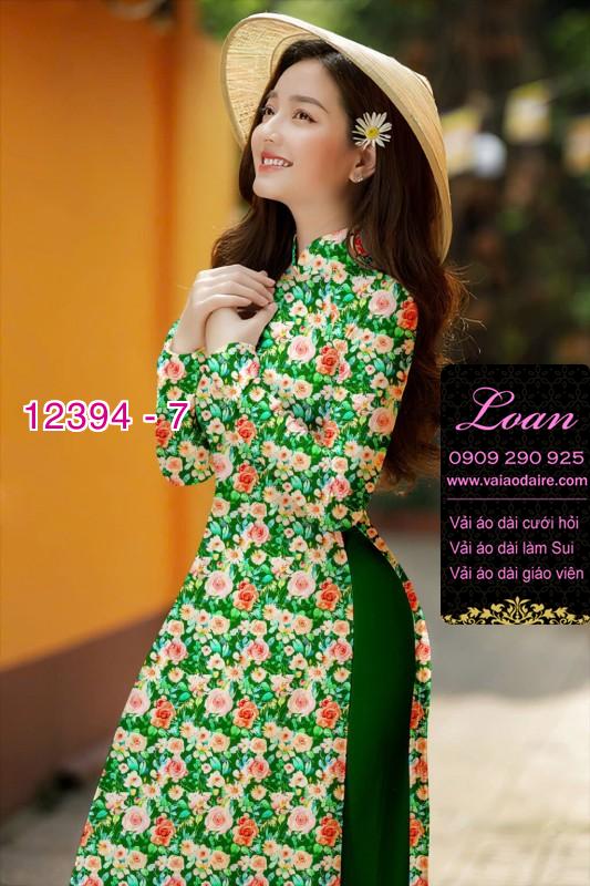 Vải áo dài hoa nhí Vải áo dài hoa nhí