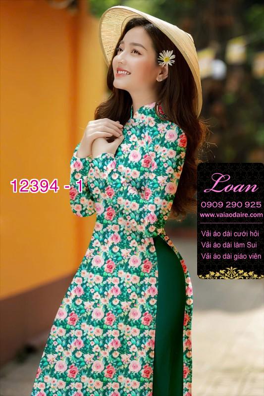 Vải áo dài hoa nhí