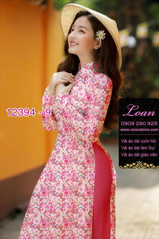 Vải áo dài hoa nhí Vải áo dài hoa nhí