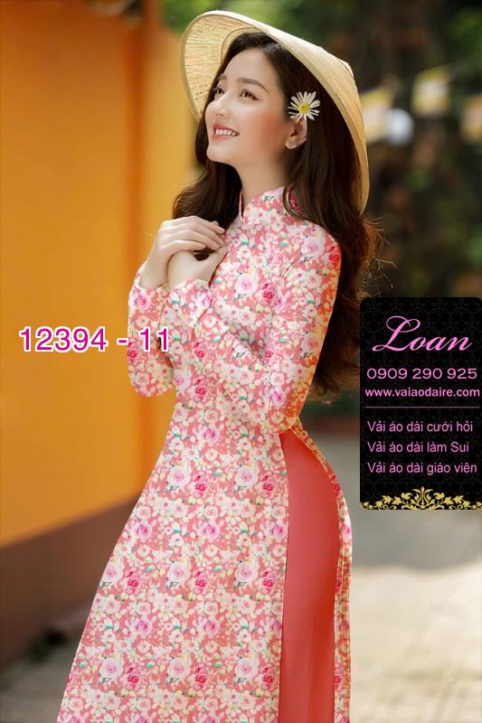Vải áo dài hoa nhí Vải áo dài hoa nhí