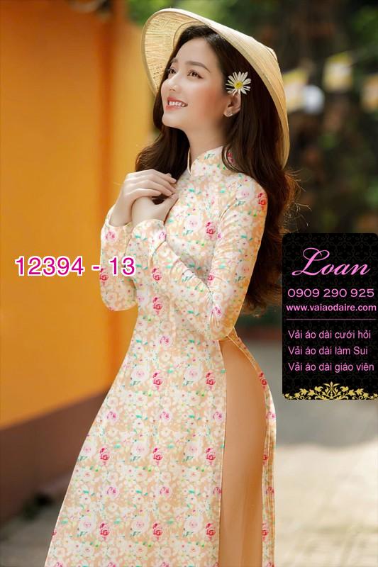 Vải áo dài hoa nhí Vải áo dài hoa nhí