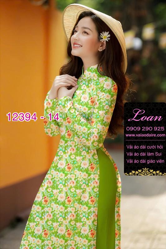 Vải áo dài hoa nhí Vải áo dài hoa nhí