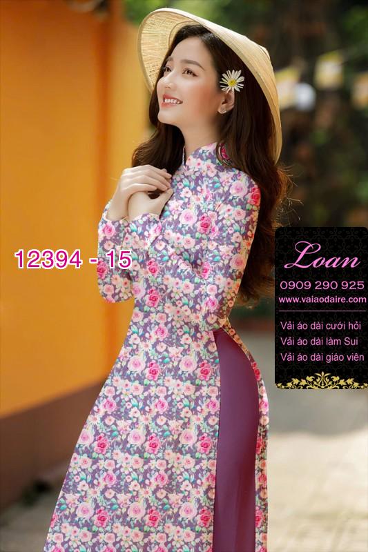 Vải áo dài hoa nhí Vải áo dài hoa nhí