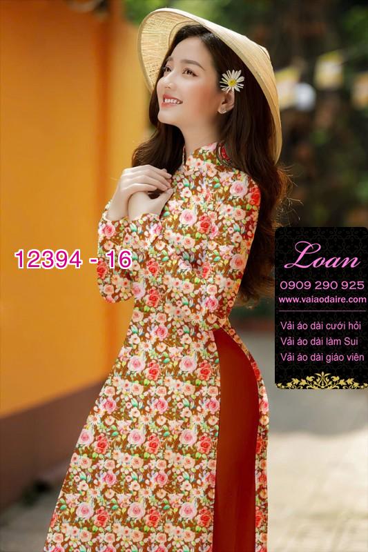 Vải áo dài hoa nhí Vải áo dài hoa nhí