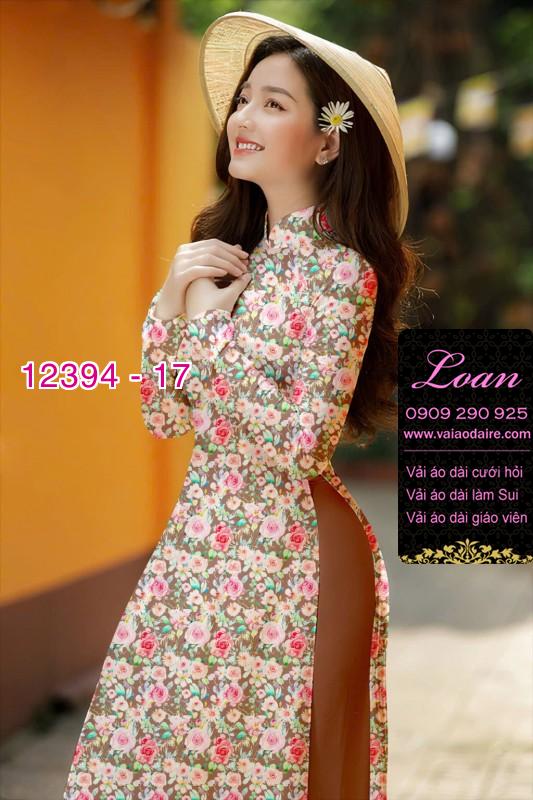 Vải áo dài hoa nhí Vải áo dài hoa nhí