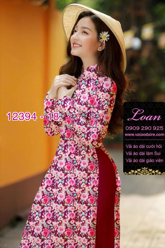 Vải áo dài hoa nhí Vải áo dài hoa nhí