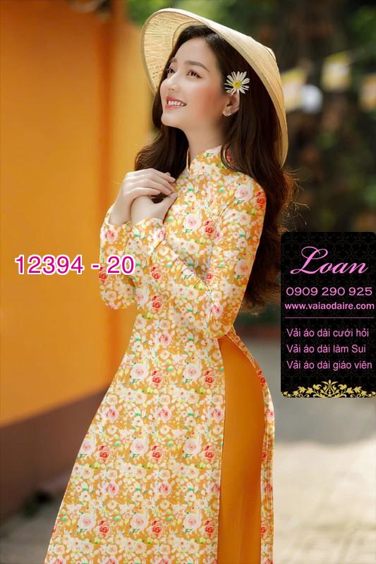 Vải áo dài hoa nhí Vải áo dài hoa nhí