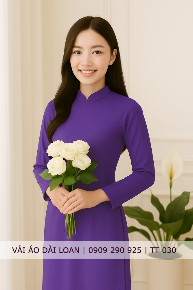 Vải áo dài màu trơn