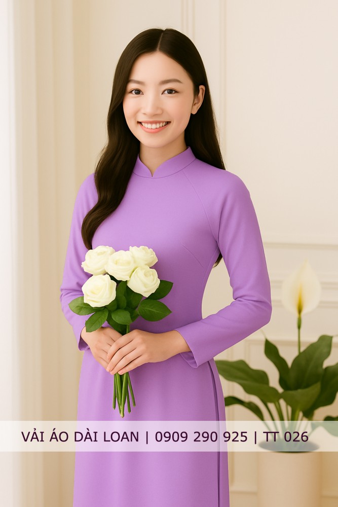 Vải áo dài màu trơn