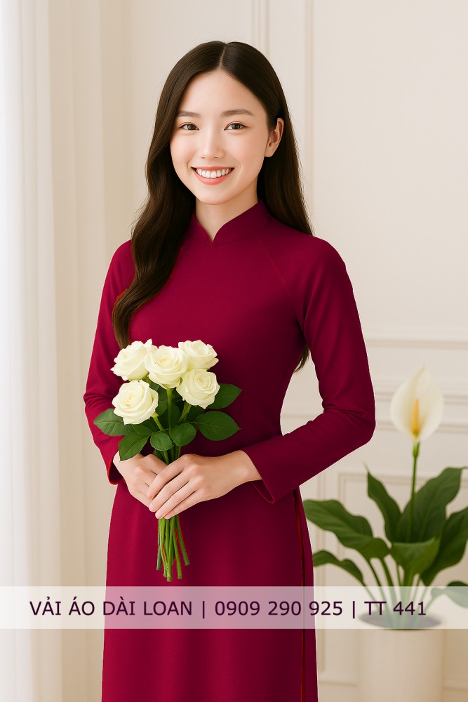 Vải áo dài màu trơn