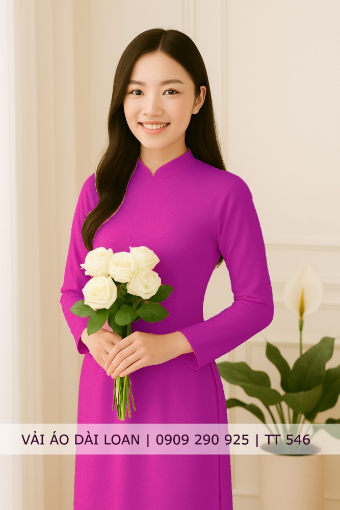 Vải áo dài màu trơn
