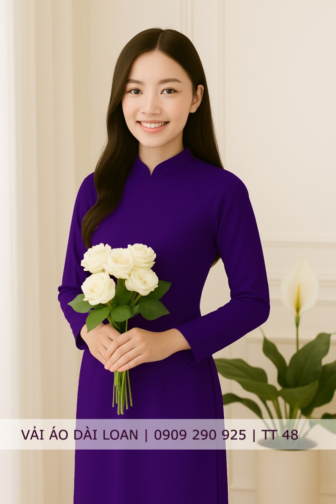 Vải áo dài màu trơn
