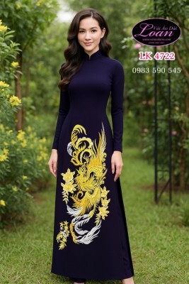 Vải áo dài thêu kết pha lê-ATK 12399
