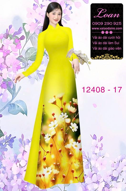 Vải áo dài hoa in 3D Vải áo dài hoa in 3D