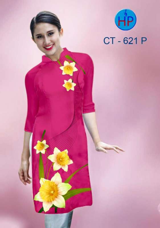 Vải áo dài Cách Tân hoa 3D Vải áo dài Cách Tân hoa 3D