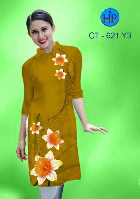 Vải áo dài Cách Tân hoa 3D Vải áo dài Cách Tân hoa 3D