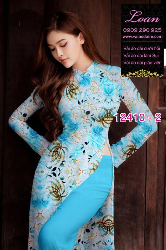 Vải áo dài hoa in 3D