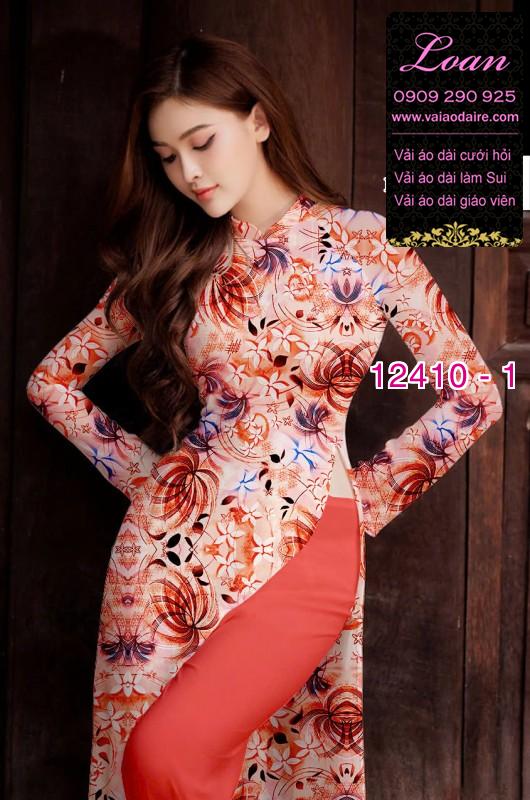 Vải áo dài hoa in 3D