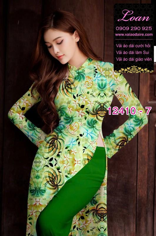 Vải áo dài hoa in 3D