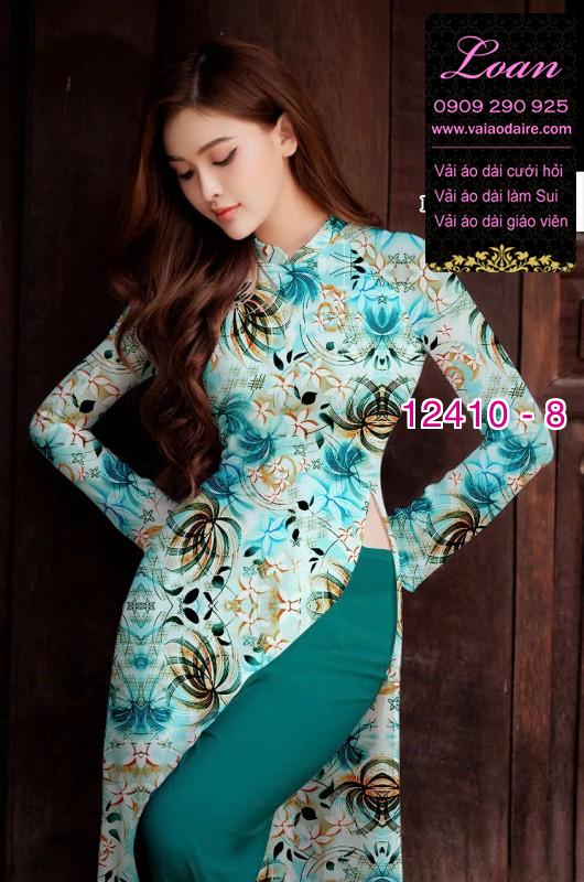 Vải áo dài hoa in 3D