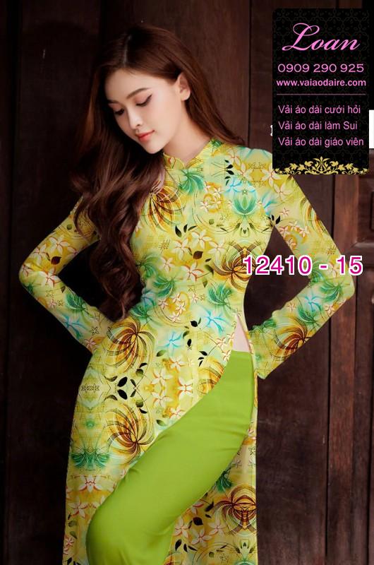Vải áo dài hoa in 3D