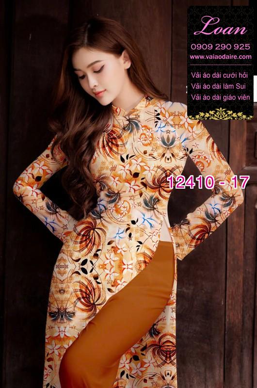 Vải áo dài hoa in 3D
