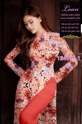 Vải áo dài hoa in 3D-DT 12410
