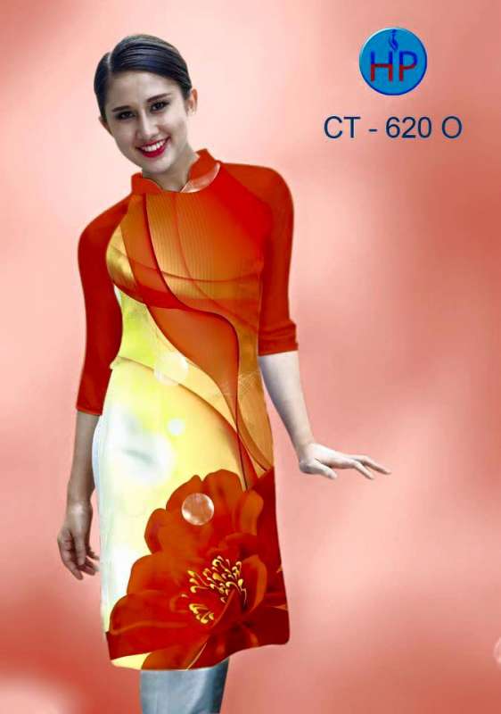 Vải áo dài Cách Tân hoa 3D Vải áo dài Cách Tân hoa 3D