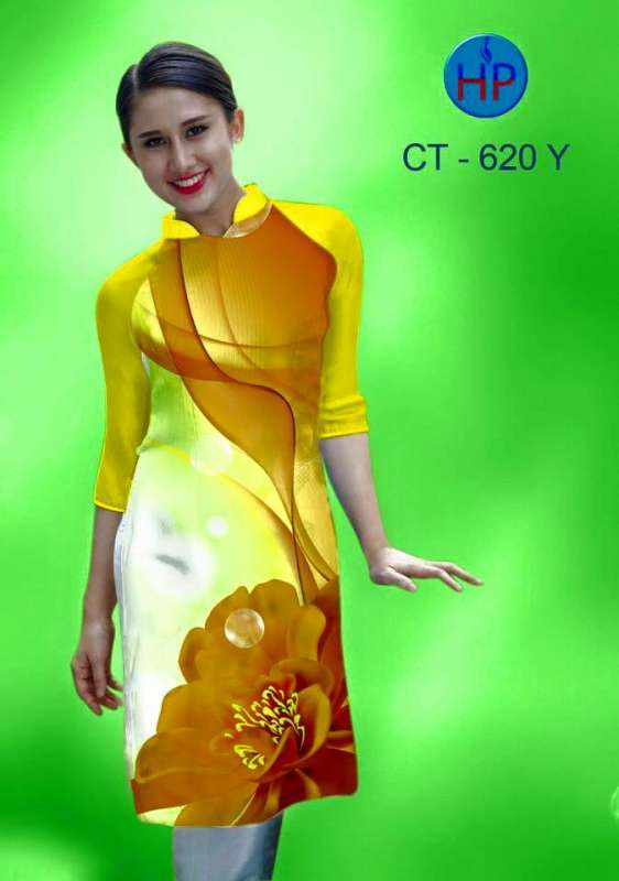 Vải áo dài Cách Tân hoa 3D Vải áo dài Cách Tân hoa 3D