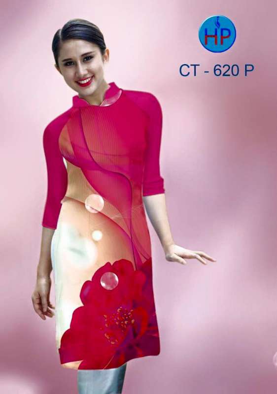 Vải áo dài Cách Tân hoa 3D Vải áo dài Cách Tân hoa 3D