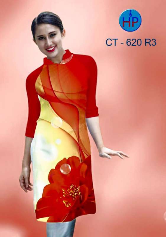 Vải áo dài Cách Tân hoa 3D Vải áo dài Cách Tân hoa 3D