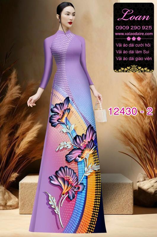 Vải áo dài hoa in 3D