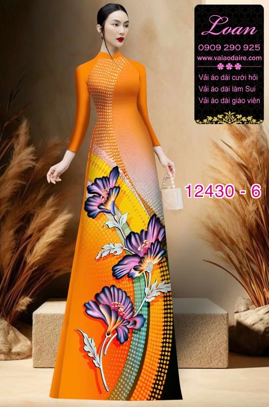 Vải áo dài hoa in 3D