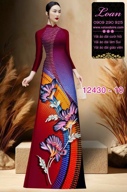 Vải áo dài hoa in 3D