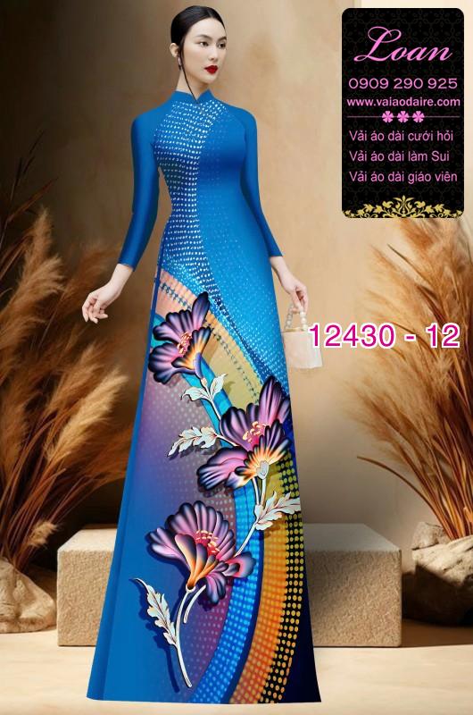 Vải áo dài hoa in 3D