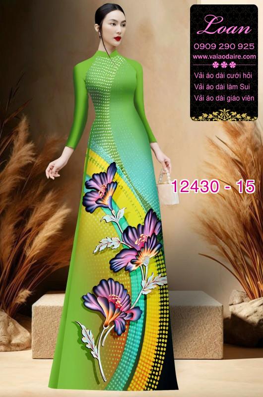 Vải áo dài hoa in 3D