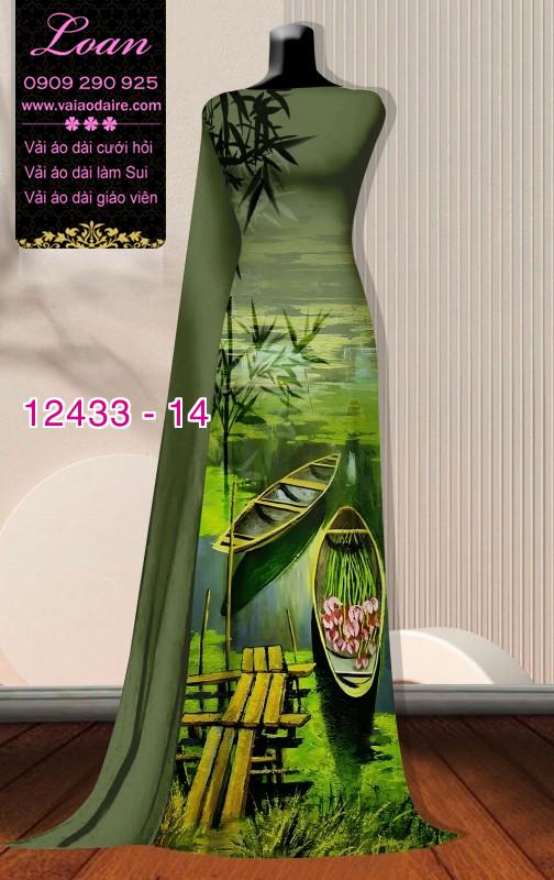 Vải áo dài phong cảnh