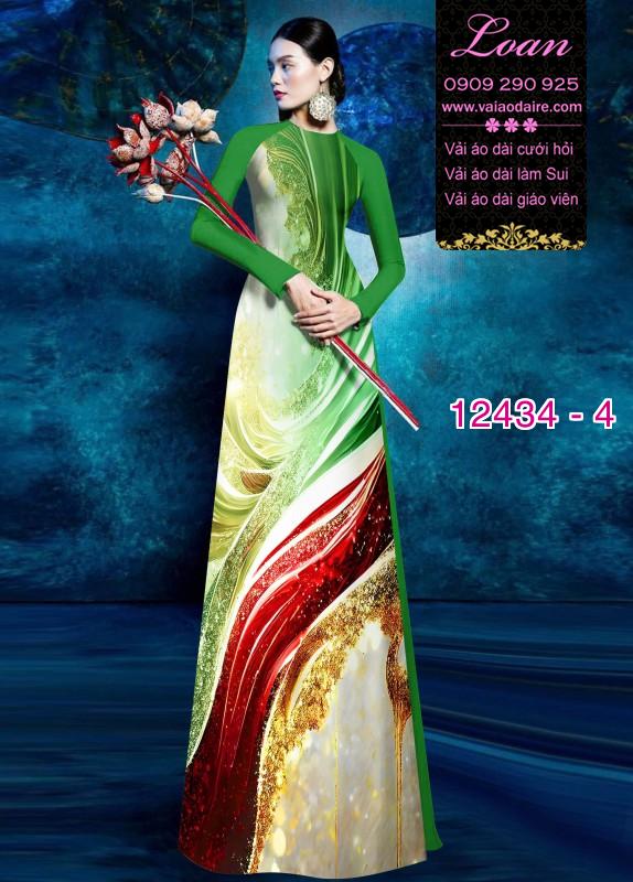 Vải áo dài hoa văn in 3D