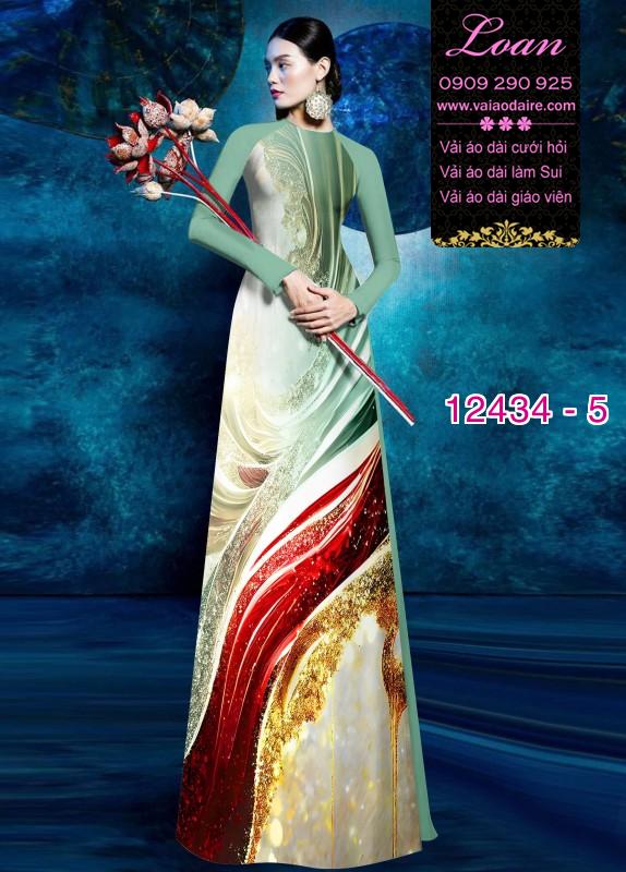 Vải áo dài hoa văn in 3D