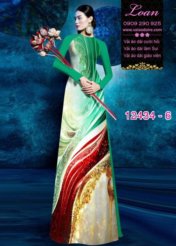 Vải áo dài hoa văn in 3D