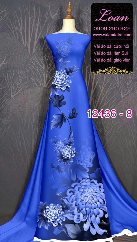 Vải áo dài hoa văn in 3D