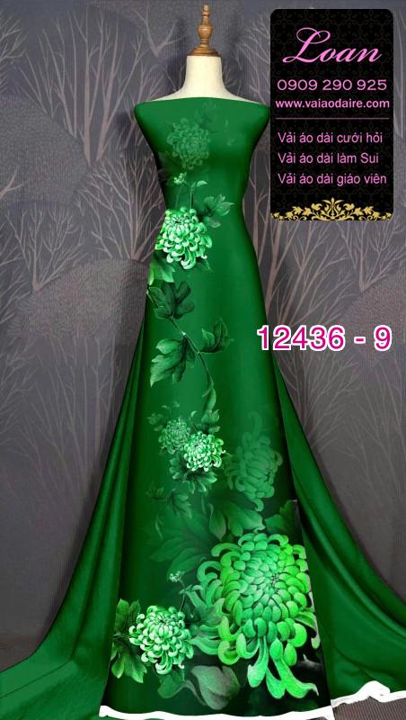Vải áo dài hoa văn in 3D
