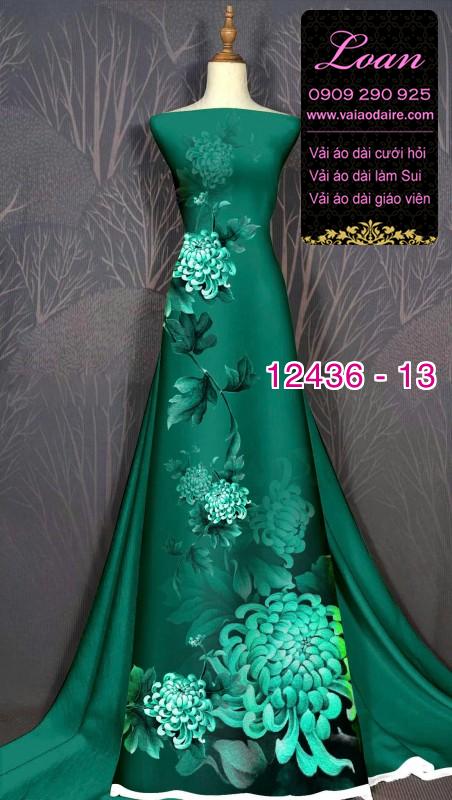 Vải áo dài hoa văn in 3D