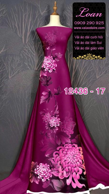 Vải áo dài hoa văn in 3D