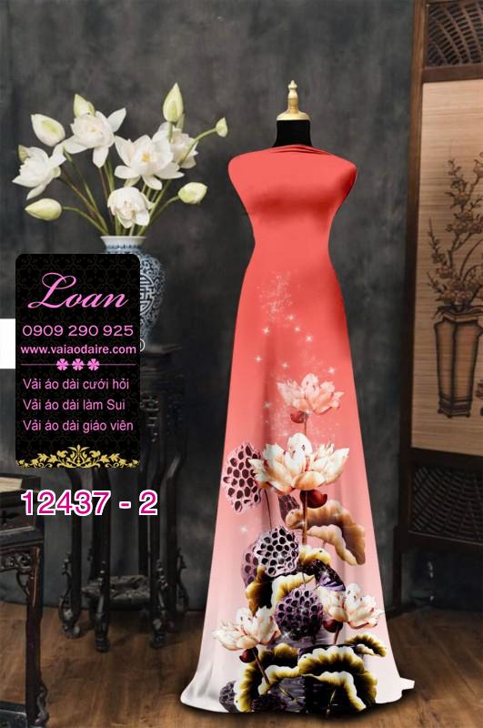 Vải áo dài hoa văn in 3D