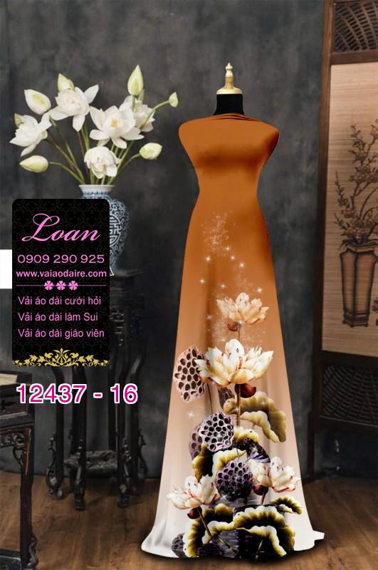 Vải áo dài hoa văn in 3D